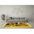 thumbnail image 3 of Ahgly Company Indoor Round Abstract Yellow Contemporary Area Rugs, 5' Round, 3 of 4