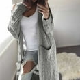 thumbnail image 2 of Fesfesfes Women Cardigan Women Casual Solid Color Knitted Sweater Cardigan Pocket Top Blouse Clearance, 2 of 7