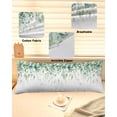 thumbnail image 3 of Sage Green Eucalyptus Throw Pillow Cover,Watercolor Plant Floral Leaves Spring Rectangle Decorative Pillow Case Protector Soft Cushion Cover Lumbar Pillowcase for Couch Sofa Bedroom Decor 20x54 Inch, 3 of 8