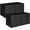 Black, variant on StorageWorks Black PU Leather Storage Cubes with Reinforced Panel, Collapsible Organizer Bins for Office Closet and Living Room, 4 Pack, 13 Inch