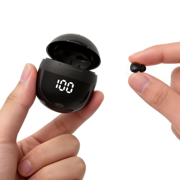 MSHUKCOE Small Invisible Wireless Bluetooth In-Ear Sleep Earbuds, Comfortable Noise Cancelling Headphones for Sports and Daily Use