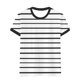 thumbnail image 4 of Ploknplq Elbow Length Tee Shirts for Women,Stripe Shirt,Workout T Shirts for Women,Spring Round Neck Stripe Splicing Loose Short Sleeve T Shirt,Oversized Shirts for Women,Graphic Tee Black M, 4 of 4