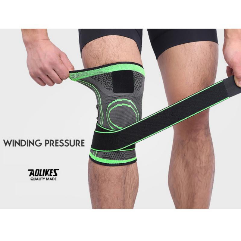Knee Support Compression Brace Belt Strap Arthritis Pressure Fitness Sports New 