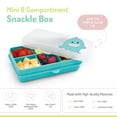 thumbnail image 2 of Mini Snackle Box – 6 Compartments, Divided Snack Container, Food Storage for Kids and Adults, Removable Dividers, Arts & Crafts, Beads, BPA-Free, Blue, 2 of 6