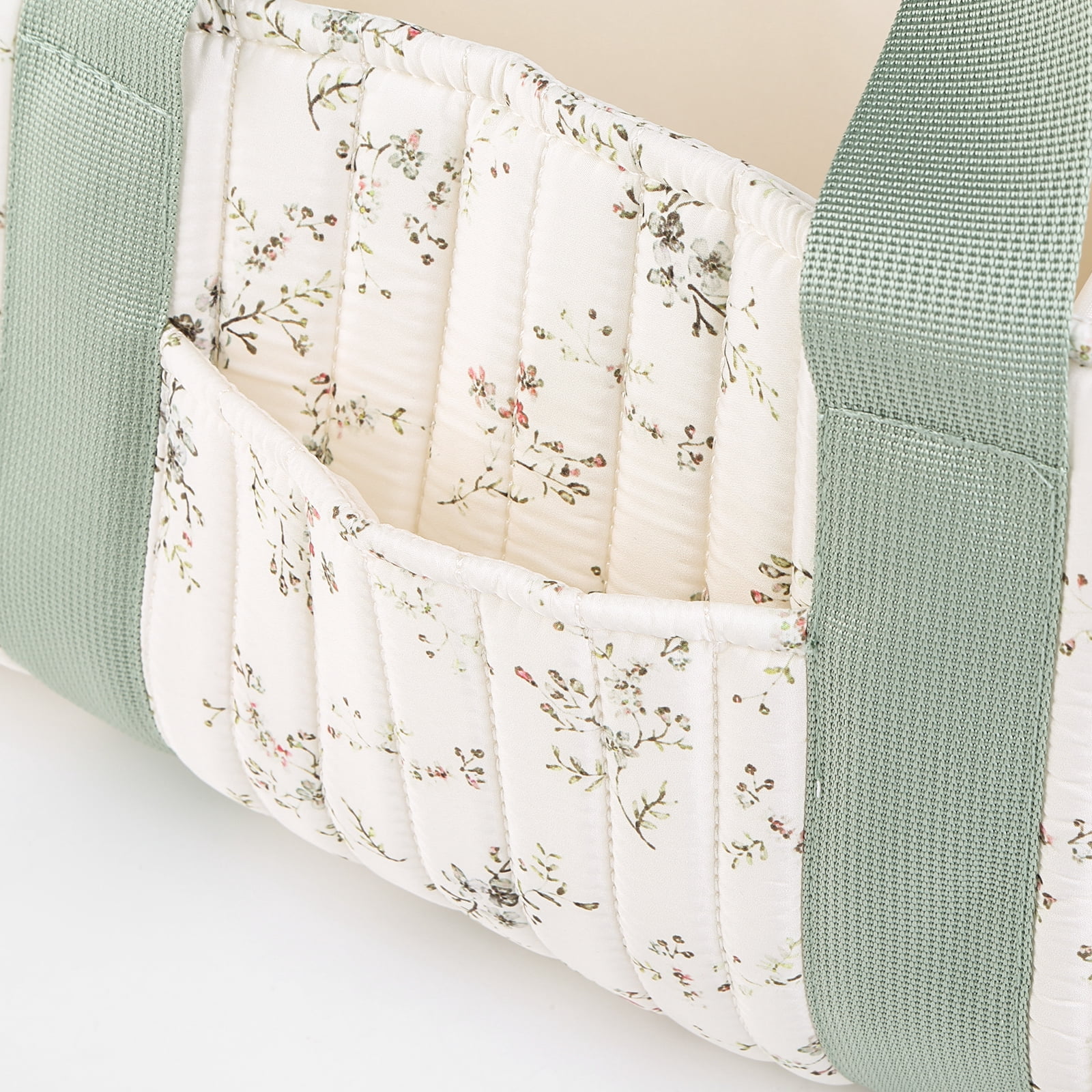 HUISZJ Diaper Caddy Organizer, Portable Storage Basket with Adjustable Divider, Large Capacity Baby Diaper Bag for Travel Outdoor (B)