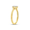 thumbnail image 3 of 10kt Yellow Gold Womens Round Diamond Cluster Ring 1/8 Cttw, 3 of 4