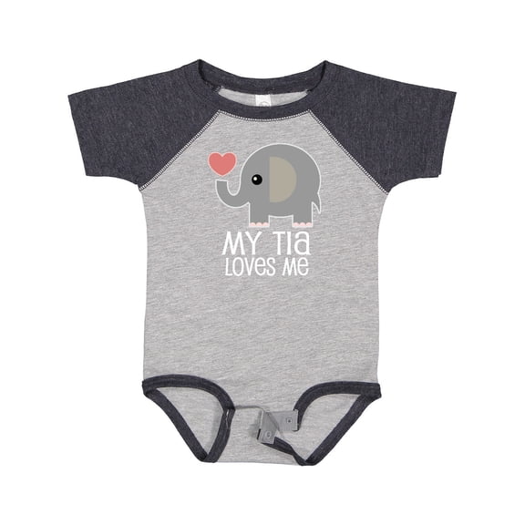 Inktastic My Tia Loves Me Grandchild Boys or Girls Baby Bodysuit
