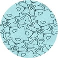 thumbnail image 1 of Ahgly Company Indoor Round Patterned Electric Blue Area Rugs, 7' Round, 1 of 6
