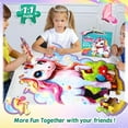 thumbnail image 6 of Unicorn Gifts for Girls - Girls Unicorn Floor Puzzle Toys - Puzzles for Kids Ages 4 5 6 7 8 9 - Unicorn Toys Glittery Green 45-Piece Puzzle - Educational Games to Foster Toddlers Motor Skills, 6 of 8