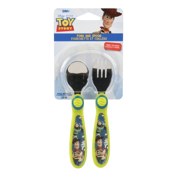 The First Years Disney/Pixar Fourchette et Cuillère Toy Story, Vert