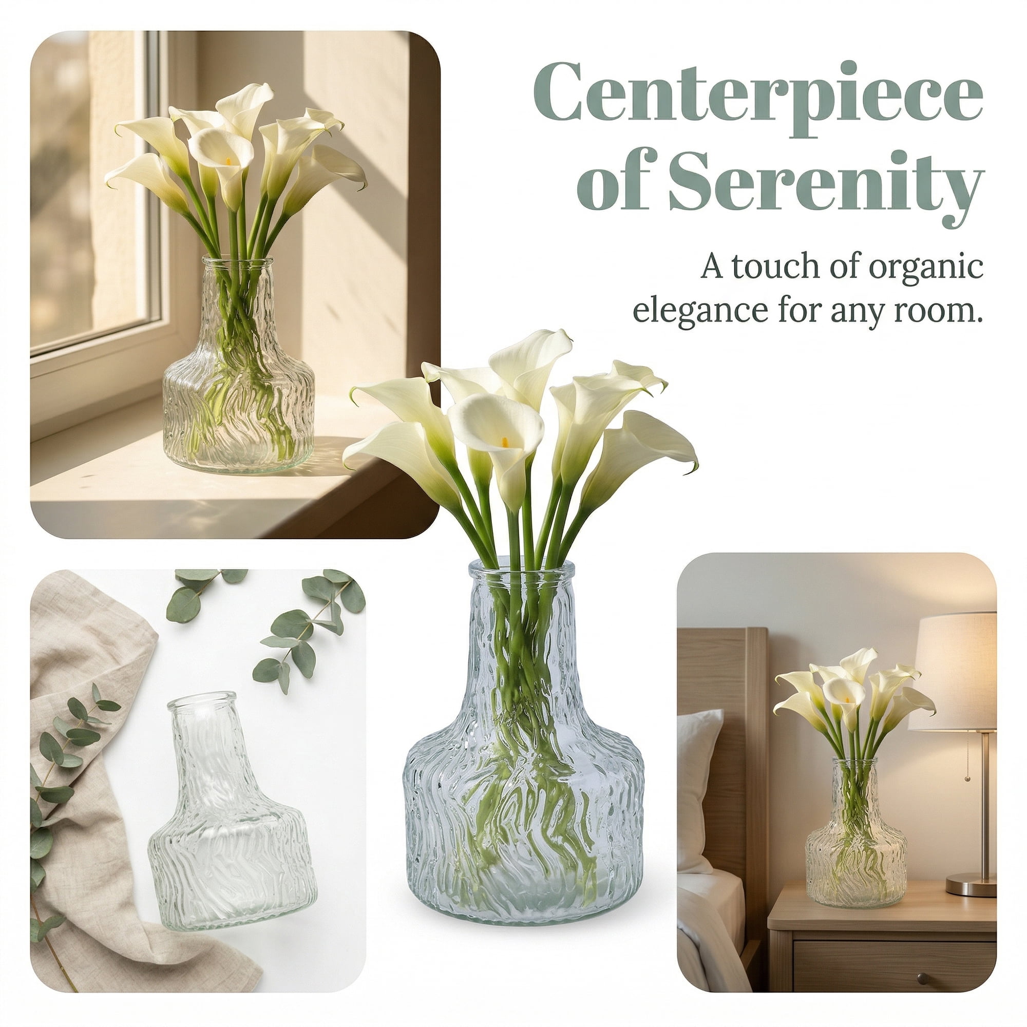 Unique Bargains Glass Vase for Flowers Nordic Decorative Clear 3.5"L x 3.5"W x 5.2"H