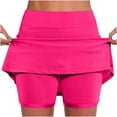 thumbnail image 2 of TAGOLD Women's Summer Athletic Shorts Pants,Casual Plus Size Short Pants for Womens,Fashion Women's Solid Color Mid-waist Skirt Pants Sports Casual Shorts Bottoming Skirt Pants, 2 of 4