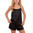 thumbnail image 4 of Cethrio Girls Summer Pajama Sets, Casual Sleeveless Soft 2-piece Girls' Sleepwear Black Size 8, 4 of 6