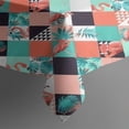 thumbnail image 3 of Orange Green White Checkerboard Checkered Rectangle Tablecloth 60"x84",Waterproof Polyester Rectangle Table Cloth, Wipeable Spillproof Polyester Tablecloth for Dining, Camping, Indoor and Outdoor, 3 of 5