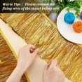 thumbnail image 3 of 11Yards Golden Metallic Fringe Trim 6 Inch Wide Tinsel Fringe Tinsel Trim Garland Dance Fringe Trim Polyester Tassel Lace Ribbon Macrame Lace Ribbon, 3 of 6