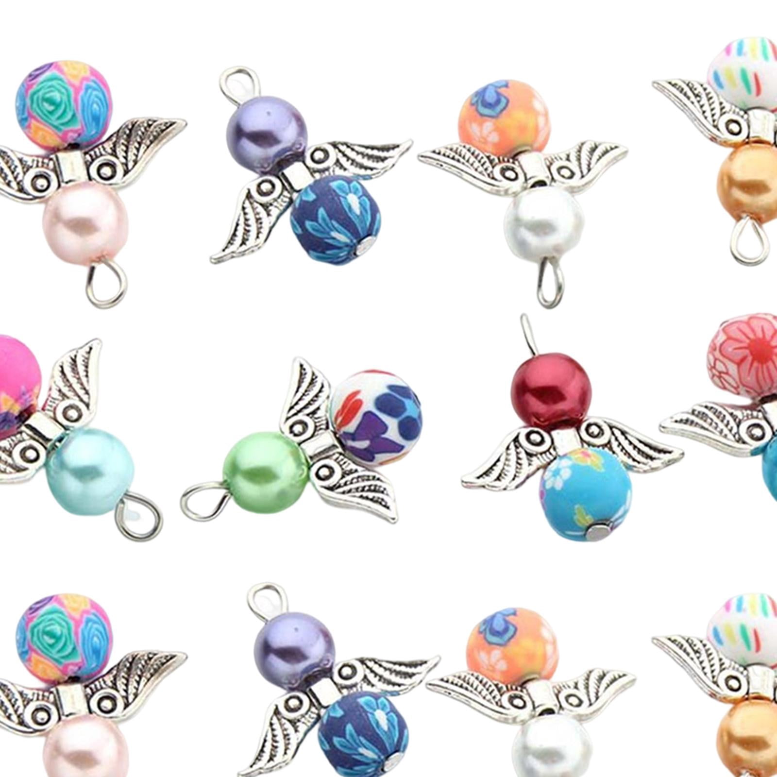 balikha 6x20x Angel Charms Colorful Fairy Charms for Earring Jewelry Making