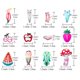 thumbnail image 3 of Girls Hair Clips Barrettes, 80 Pcs Lovely Animal Fruit Printed Pattern Metal Snap Hair Clips Cartoon Design Hairpins for Kids Teens Pets, 3 of 4