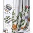 thumbnail image 6 of Spring Floral Blackout Curtains for Bedroom - 84 Inch Long Light Blocking 2 Panels Set, Yellow Flowers Pastoral Botanical Watercolor Thermal Living Room Drapes Grommet Window Curtains 52"x84", 6 of 8