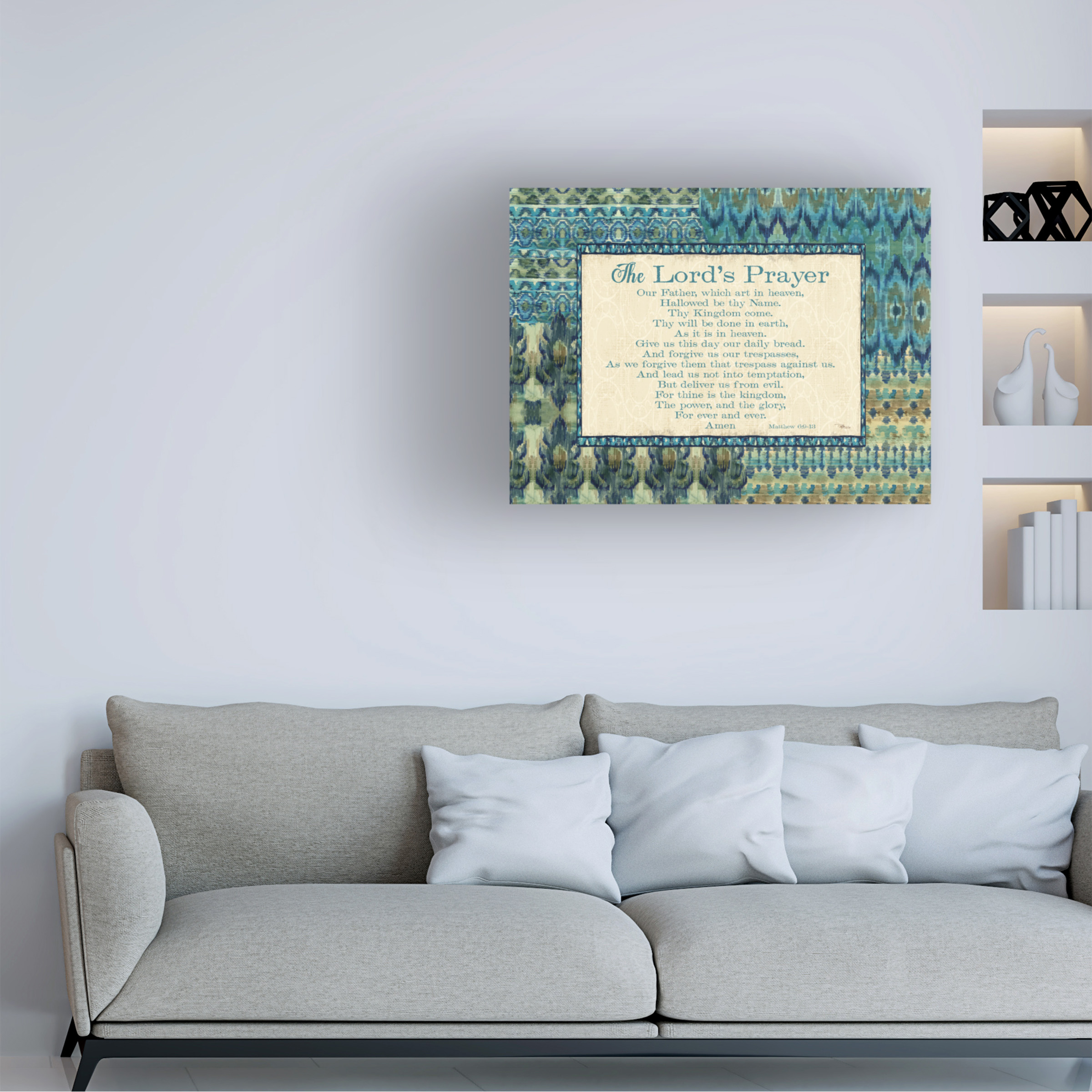 Trademark Fine Art 'Mirage III Words Blue' Canvas Art by Pela Studio