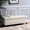 Ivory, variant on Teal PU Storage Ottoman / For Patio Seating Area / Stores Cushions
