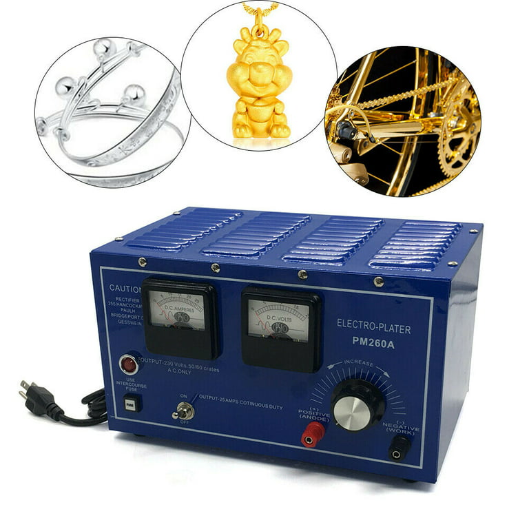 Fetcoi,30 Amp 110V Jewelry Plating Rectifier ,Gold Silver Platinum  Electroplating Plating Machine 