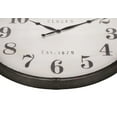 thumbnail image 3 of Wall Clock Clocks, 30" Round, Large Oversized, Wall Clock, Brown, Transitional,Modern Wall Clock, 3 of 4
