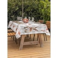 thumbnail image 2 of Easter Outdoor Tablecloth - 60x84 Inch Rectangle Dining Table Cover, Spring Pink Bow Bunny Grey White Checkered Waterproof Outdoor Table Cloth with Umbrella Hole & Zipper for Picnic/Patio/Party, 2 of 7