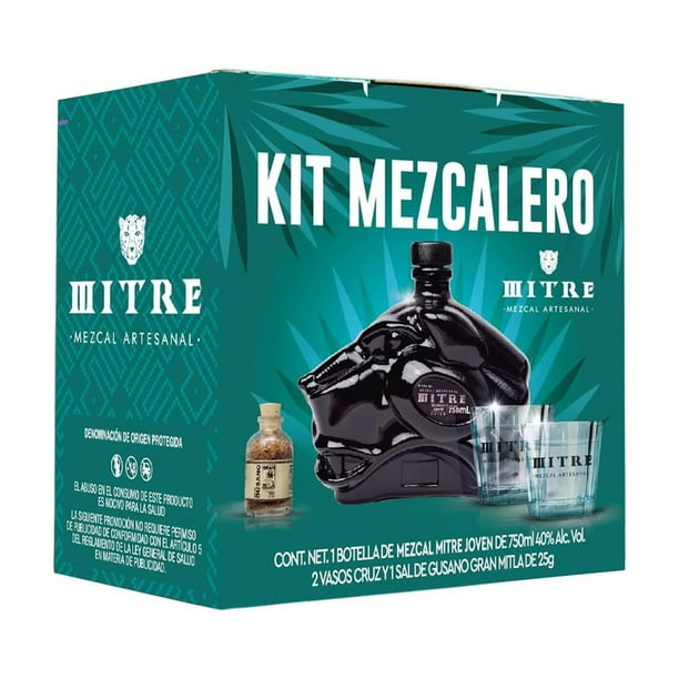 Mezcal Mitre Artesanal Joven 750 ml + Kit Mezcalero | Walmart en línea