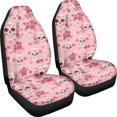 thumbnail image 3 of XYZCANDO Car Seat Covers Skull and Rose Pattern Set of 2 Front Seat Cover Non-Slip SUV Auto Truck Breathable Soft Car Front Seat Covers, 3 of 10