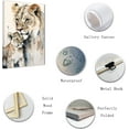 thumbnail image 2 of ZHONGYUTONG Lion Canvas Wall Art Lion Family Picture Prints Lion and Lioness Paintings Watercolor Animals Artwork Home Decor Framed (28.00" x 42.00"), 2 of 6