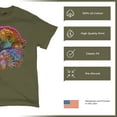 thumbnail image 4 of Tee Hunt Dean Russo Cute Gorilla T-Shirt Colorful Silverback Ape Art Men's Tee, Military Green, Medium, 4 of 5