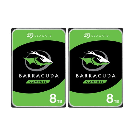 Seagate 2 PACK BarraCuda 8TB SATA III 6 Gb/s 3.5" Internal Hard Drive