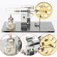 thumbnail image 3 of Stirling Engine Motor Kit Mini Hot Air Stirling Engine Motor Model Streaming Power Physics Experiment Educational Toy Learning Science Experiment Toys for Kids Students, 3 of 8