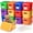 Brightly Colored, variant on 12 Pack Vibrant Colorful Plastic Storage Bins with Lids 7 Quart Toy Storage Box Stackable Nestable Organizer Boxes with Handle and Labels for Classroom Shelf Bedroom Desktop Toys School Supplies