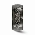 thumbnail image 3 of Edward Mirell Titanium Domed Laser Patterned 10mm Band Size: 8; for Adults and Teens; for Women and Men, 3 of 7
