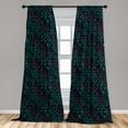 thumbnail image 5 of Ambesonne Grunge Curtains, Space Themed Arrows, Pair of 28"x63", Multicolor, 5 of 5