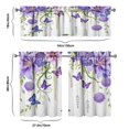 thumbnail image 4 of Purple Flower Butterfly2(1) Kitchen Curtain Valance 3 Piece Home Curtains and Valance Set Curtain Sink Window Decor Window Treatment Tier 27.5x36 Length, 4 of 6