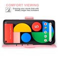 thumbnail image 3 of Compatible avec Google Pixel 5 Étui Portefeuille en Cuir à Rabat Porte-Cartes Support Accessoires pour Cellulaire Porte-Monnaie Fente pour Pièce d'Identité de Crédit Étuis de Téléphone pour Pixel1 Femmes Hommes Rose, 3 of 5