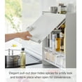 thumbnail image 3 of Yamazaki Home Concealable Spice Rack, White, Steel, No Assembly, 3 of 7