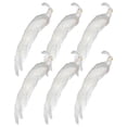 thumbnail image 1 of Simulation Feather White Pearl Peacock Artificial Simulation Foam Bird Home Decor 6Pcs, 1 of 10