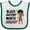 White and Green, variant on Inktastic Black History Month Rocks- Girl with Guitar Boys or Girls Baby Bib