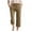 Khaki, variant on FAOWME Kids Comfortable High Waisted Wide Leg Pants Drawstring Elastic Trousers Comfy Straight Leg Long Pants With Pockets 12-13 Years