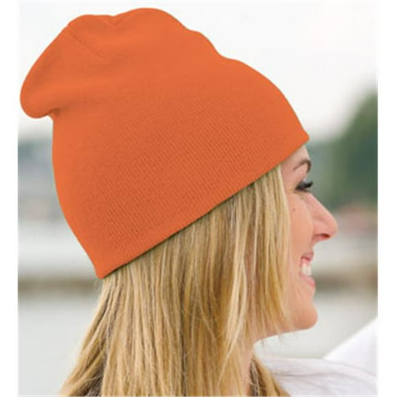 Flexfit 1500C Yupoong Adult Heavyweight Knit Cap - Blaze Orange, One Size