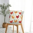 thumbnail image 7 of Wukai Flower Chicken Premium Polyester Fleece Pillow Covers with Hidden Zipper Closure,Luxuriously Soft and Durable-16"x16", 7 of 7
