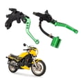 thumbnail image 4 of Motorcycle Lever, 1 Pair Aluminium Alloy Rustproof Nonfading Strong Brake   Lever Comfortable Feel  For 22mm/0.87in Handlebar Green, 4 of 8