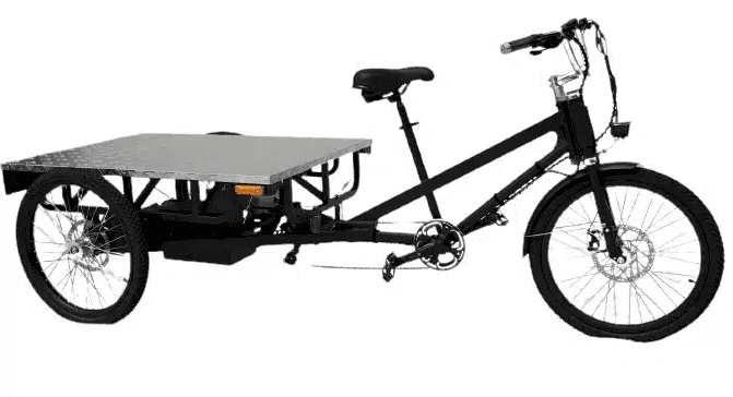 Electric Cargo Trike Flatbed Delivery Bike Industrial Tricycle Utility Bicycle Adult Commercial 1500W Power 660lb Capacity Long Range Black