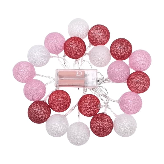ICQOVD LED Cotton Ball String Lights,Decorative Fairy Lights for Bedroom,Tent,Living Room and Ambient Holiday Decorations