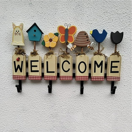

Wooden Hangtag Welcome Wall Hook Welcome To Wall Hanging Decoration