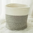 thumbnail image 4 of Zhaomeidaxi S/M/L Cotton Rope Basket Woven Baby Laundry Basket for Blankets Toys Storage Basket with Handle Comforter Cushions Storage Bins Thread Laundry Hamper, 4 of 9