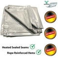thumbnail image 6 of Moose Supply 16' x 20', 12 mil PVC Vinyl Heavy Duty Waterproof Tarp Covers, Gray, 6 of 7